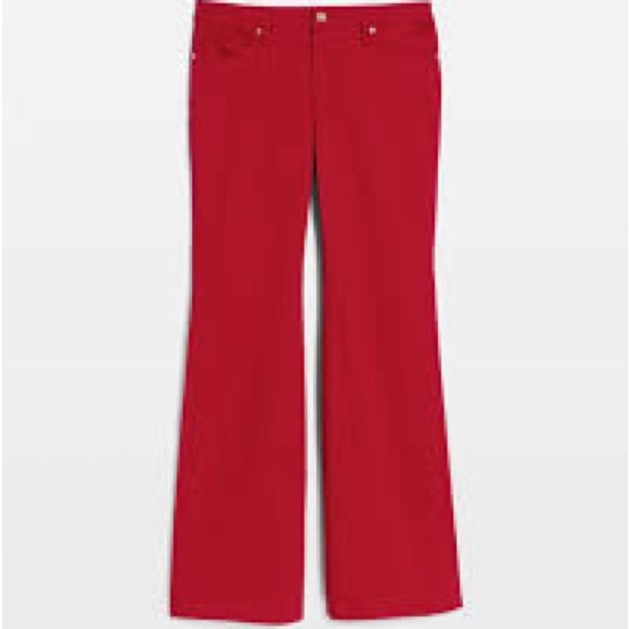 Chico's Bold Red Girlfriend Flare Highrise Jeans - Picture 1 of 5